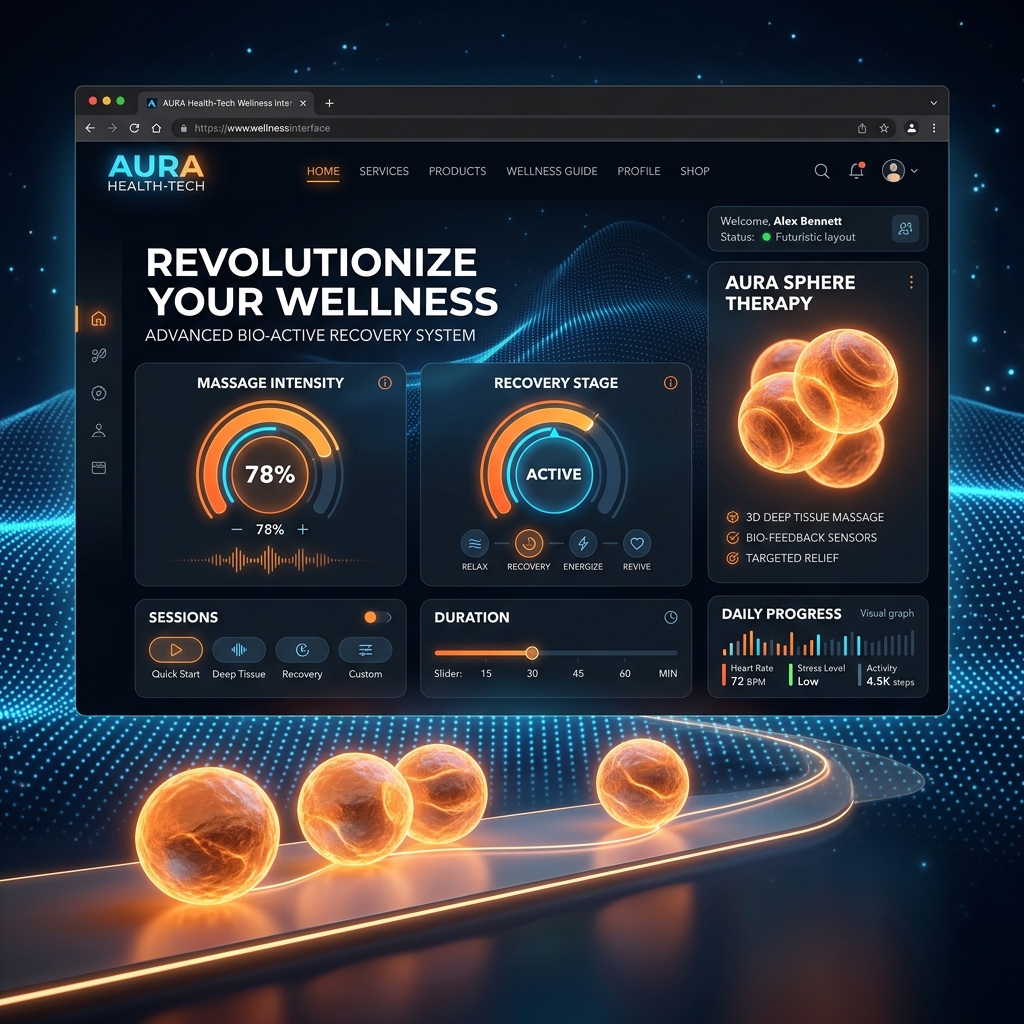 Ceragem spine therapy website mockup