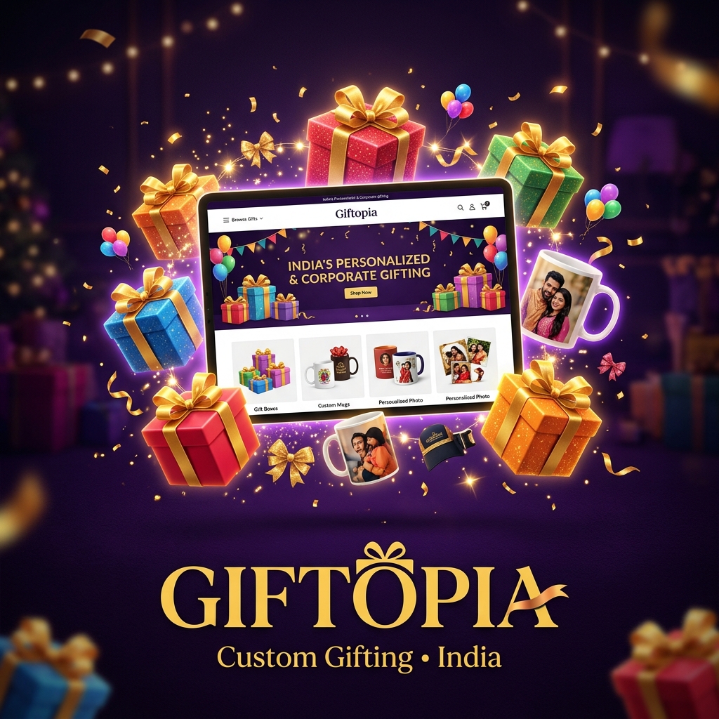Giftopia interface mockup