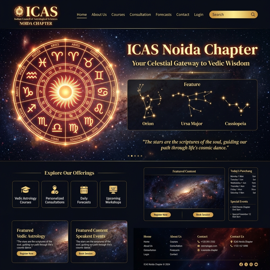 ICAS Noida Chapter website mockup