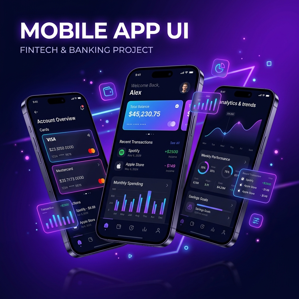 Mobile App UI mockup