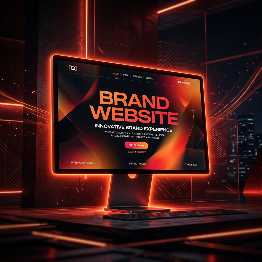 Brand Website interface mockup