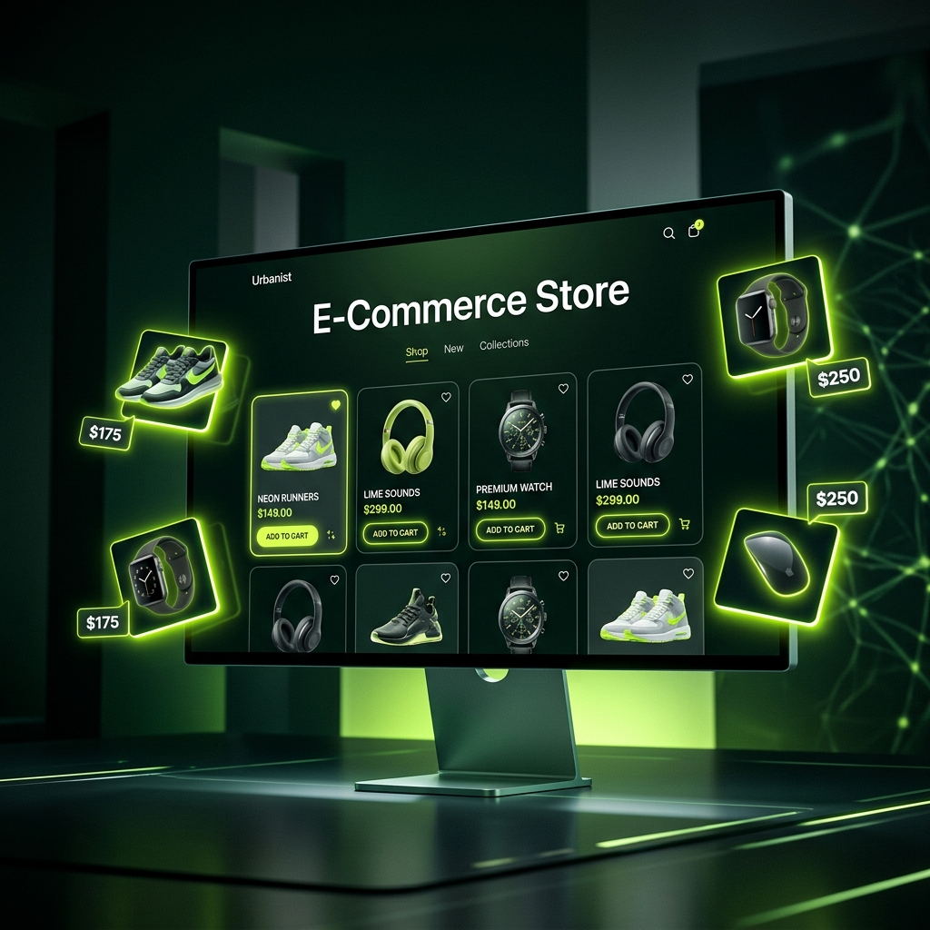 E-Commerce Store interface mockup