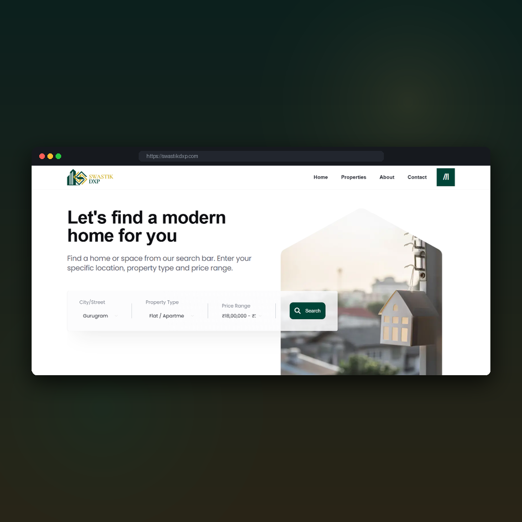 Swastik DXP website mockup